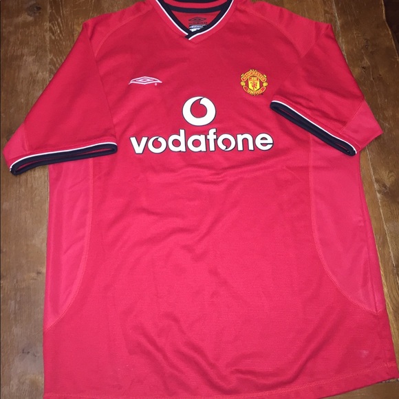Umbro Shirts Manchester United Man U Vodafone Jersey Poshmark